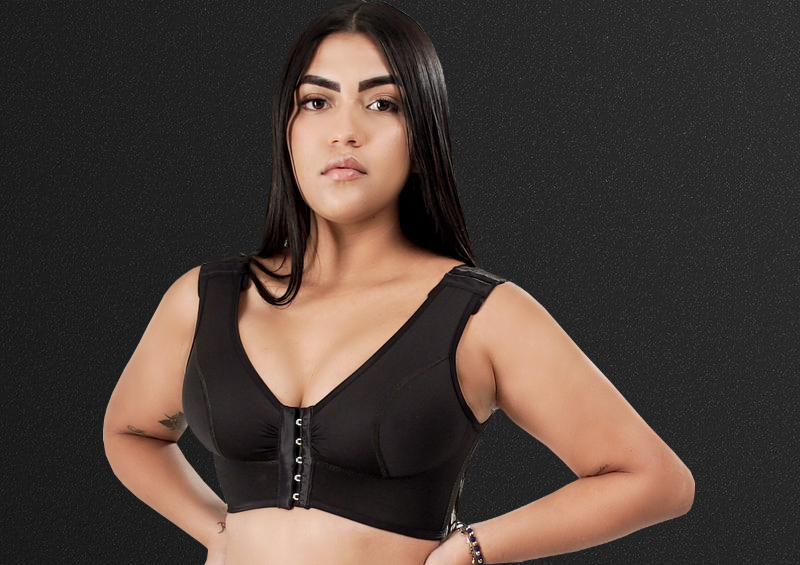 Faja tipo brasier para recuperación estética o posparto.
